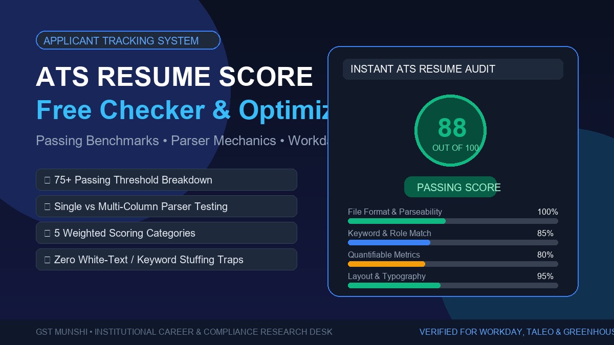 ATS Resume Score: Free Checker & Optimization Guide (2026)