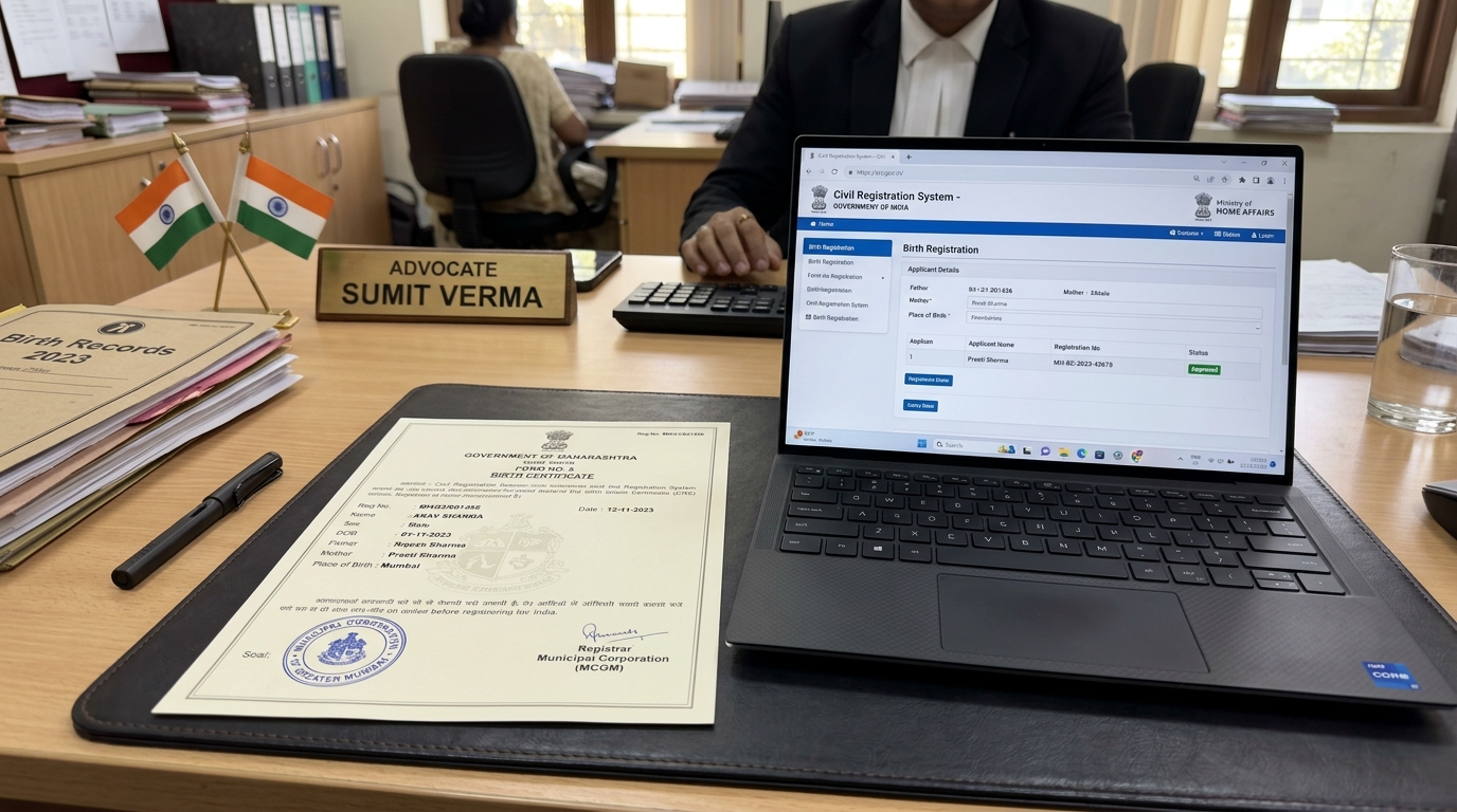Birth Certificate Online Registration and Download on CRS Portal