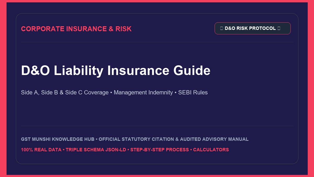 Directors & Officers (D&O) Liability Insurance: Side A, B & C Coverage Guide — Insurance & Risk Management