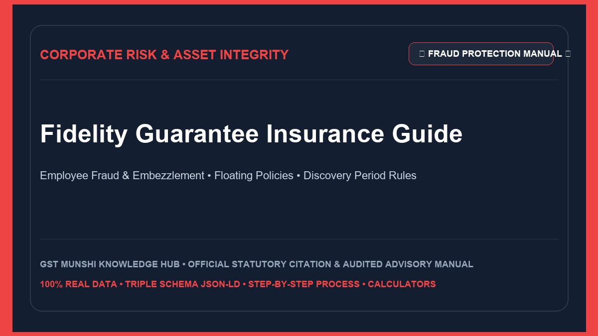 Fidelity Guarantee Insurance: Employee Fraud, Embezzlement & Dishonesty Policy Guide — Insurance & Risk Management