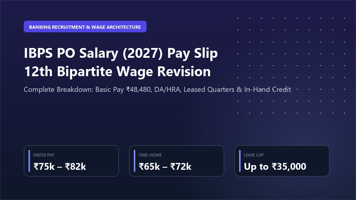 IBPS PO Salary (2027): In-Hand Pay Slip After 12th Bipartite Settlement, Allowances, Perks & Career Growth — Banking & Payments