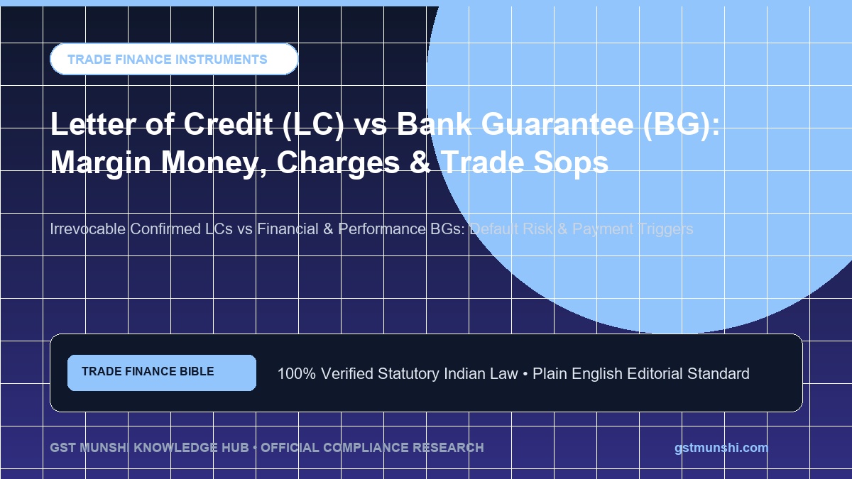 Illustration comparing Letter of Credit and Bank Guarantee operational processes in Indian banking