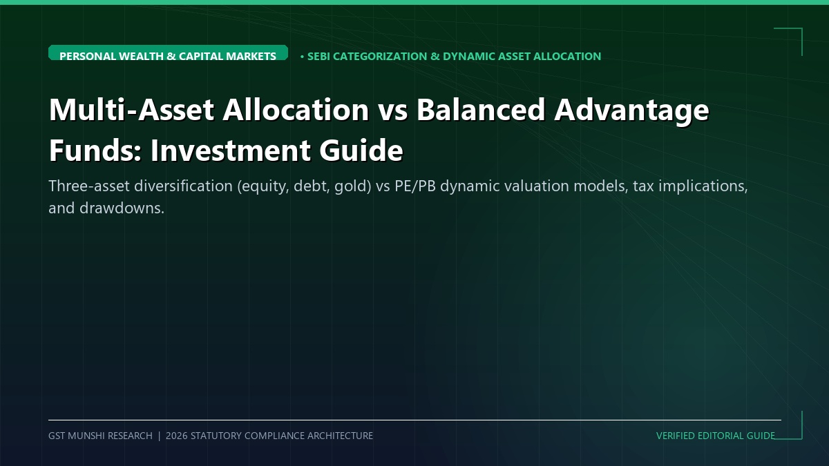 Multi-Asset Allocation vs Balanced Advantage Funds: Investment Guide — Income Tax & Savings