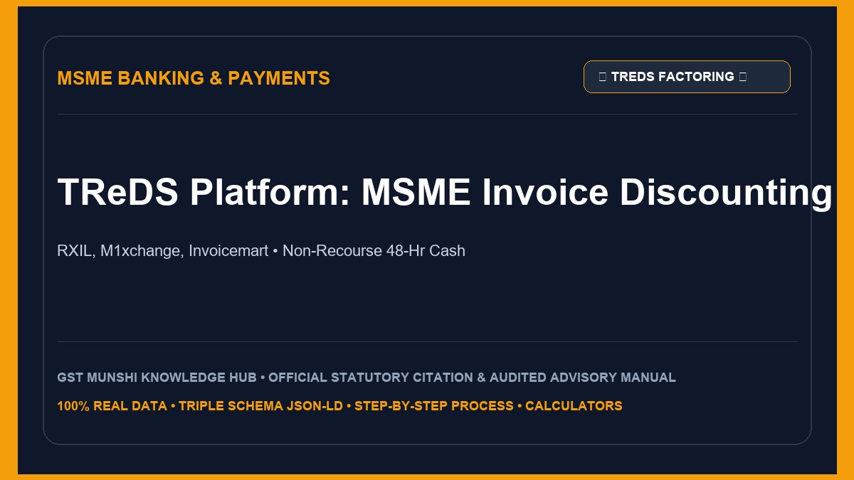 TReDS Platform for MSMEs: Online Invoice Discounting & Factoring Guide — Banking & MSME Finance