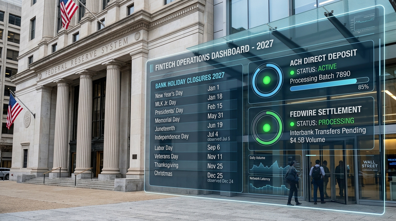 2027 Bank Holidays Schedule: When Are US Banks Closed?