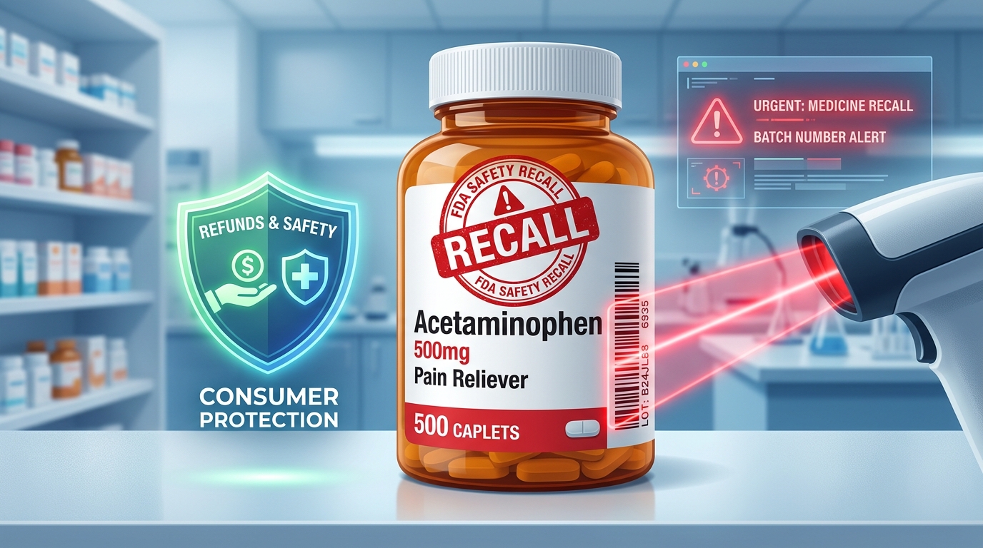 Amazon Acetaminophen Recall: Lot Number Lookup & Refund