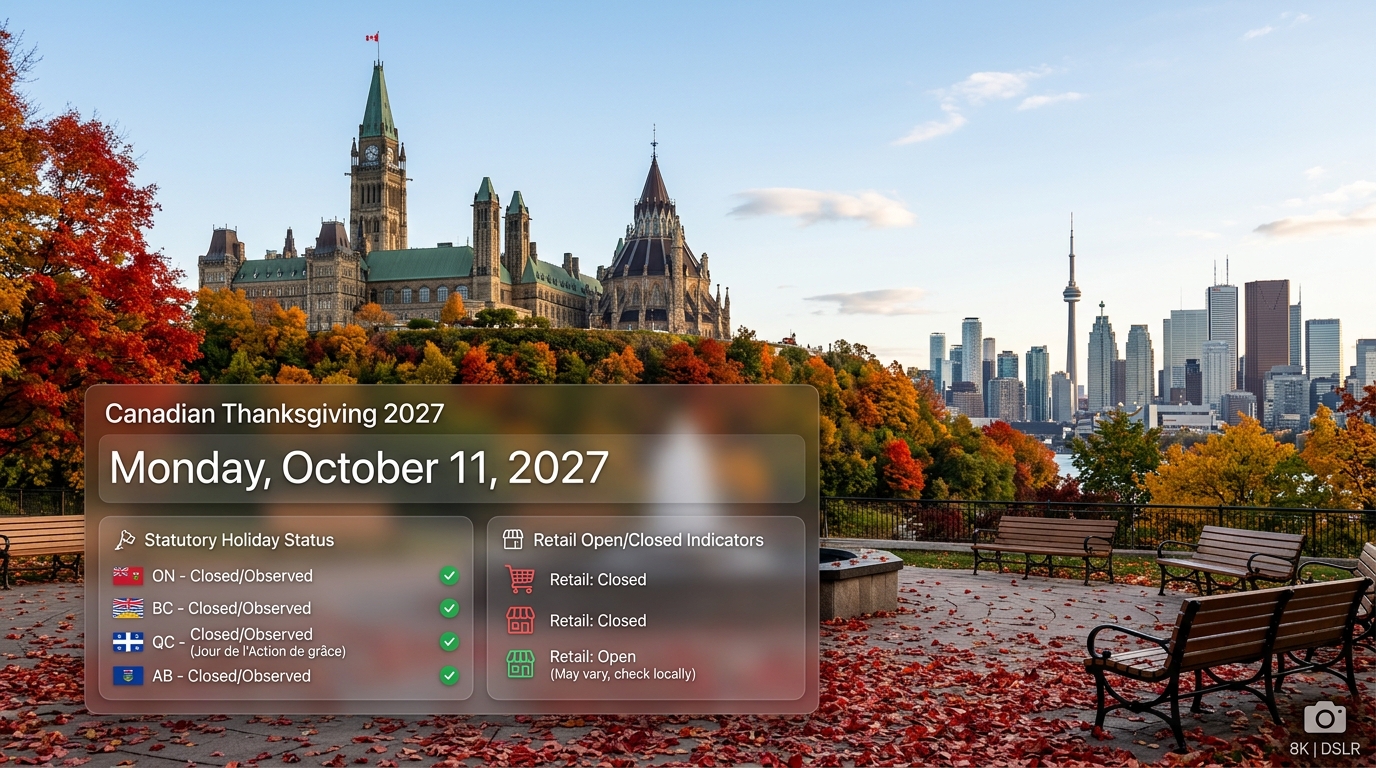 Canadian Thanksgiving 2027: Date, Traditions & Open