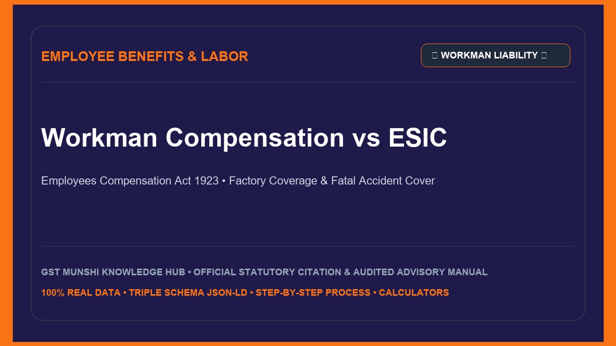 Workmen's Compensation Insurance vs ESIC: Statutory Employer Liabilities Guide — Insurance & Risk Management